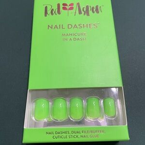 Red Aspen Neon Green Nail Dashes
